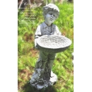 鄉村男孩石像(y14607立體雕塑.擺飾-立體童趣擺飾)